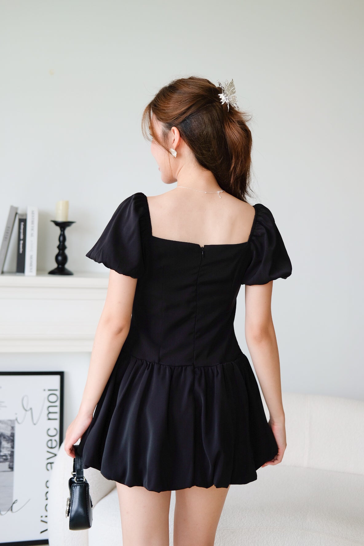 Lucy Sweetheart Bubble Dress (Black)