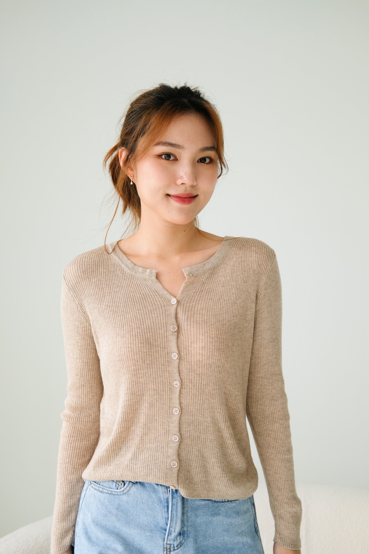 Ultimate Comfy Sleeves Top (Khaki)