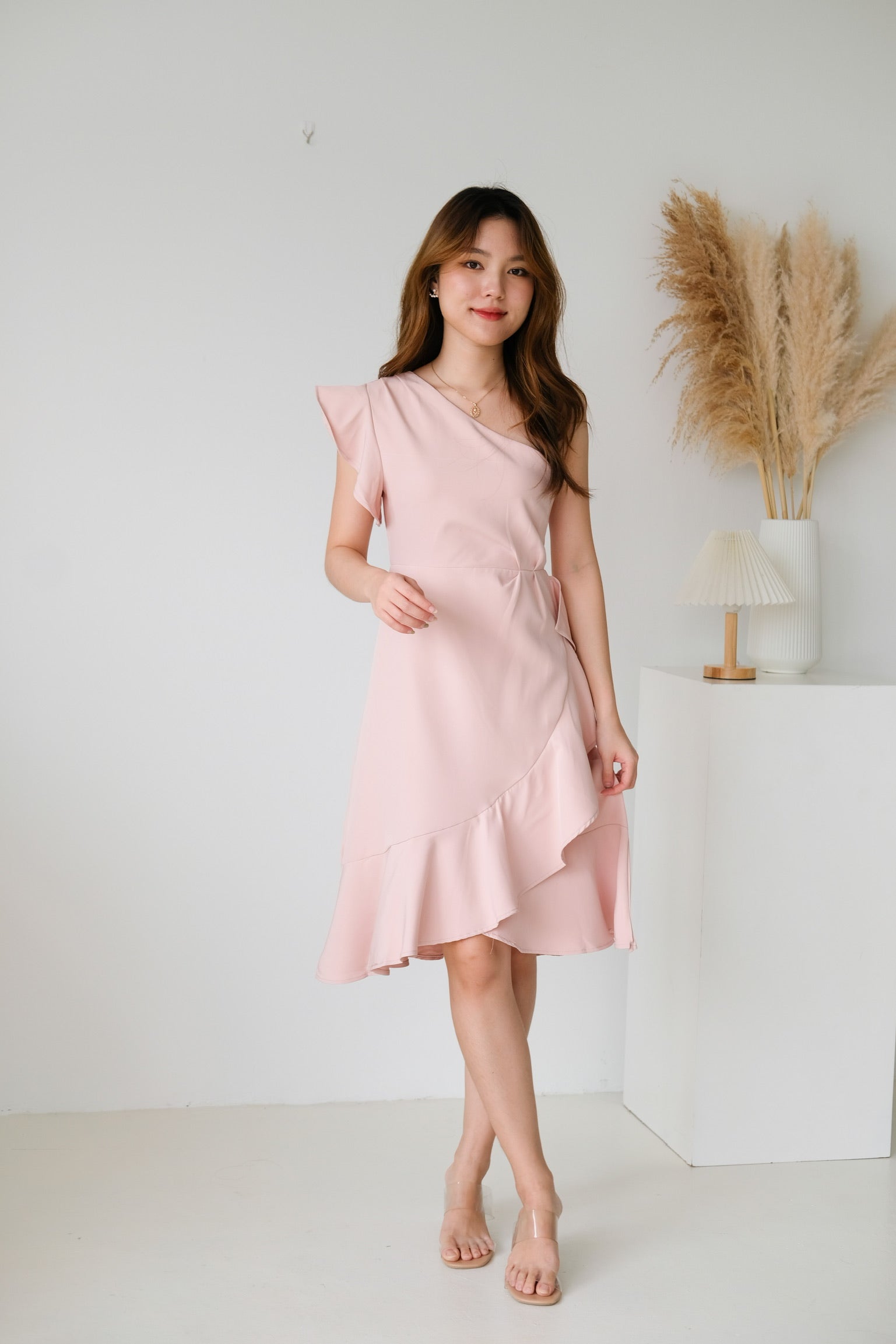 Bianca Toga Ruffle Dress (Pink)