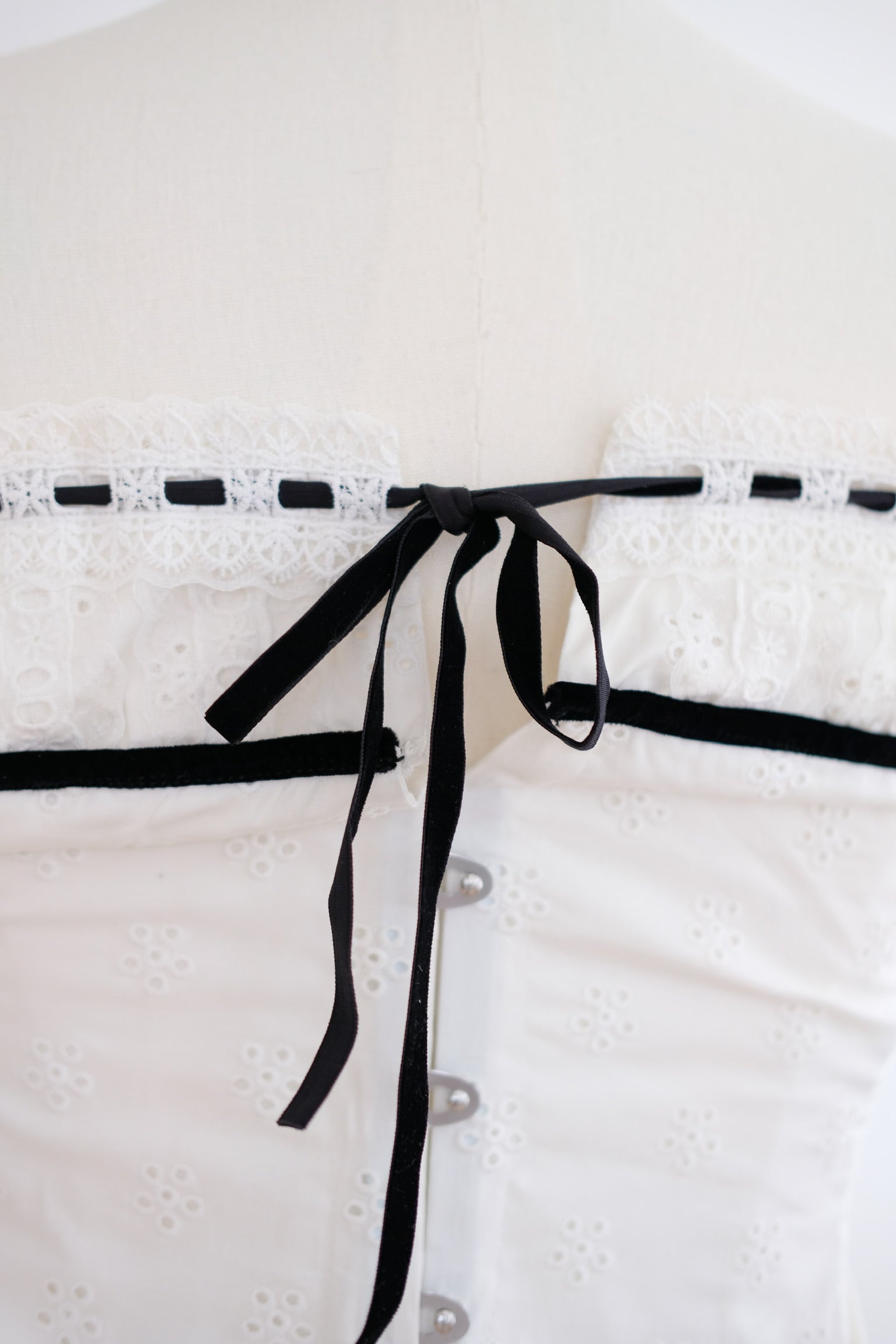 White Tube Organza Ribbon Top