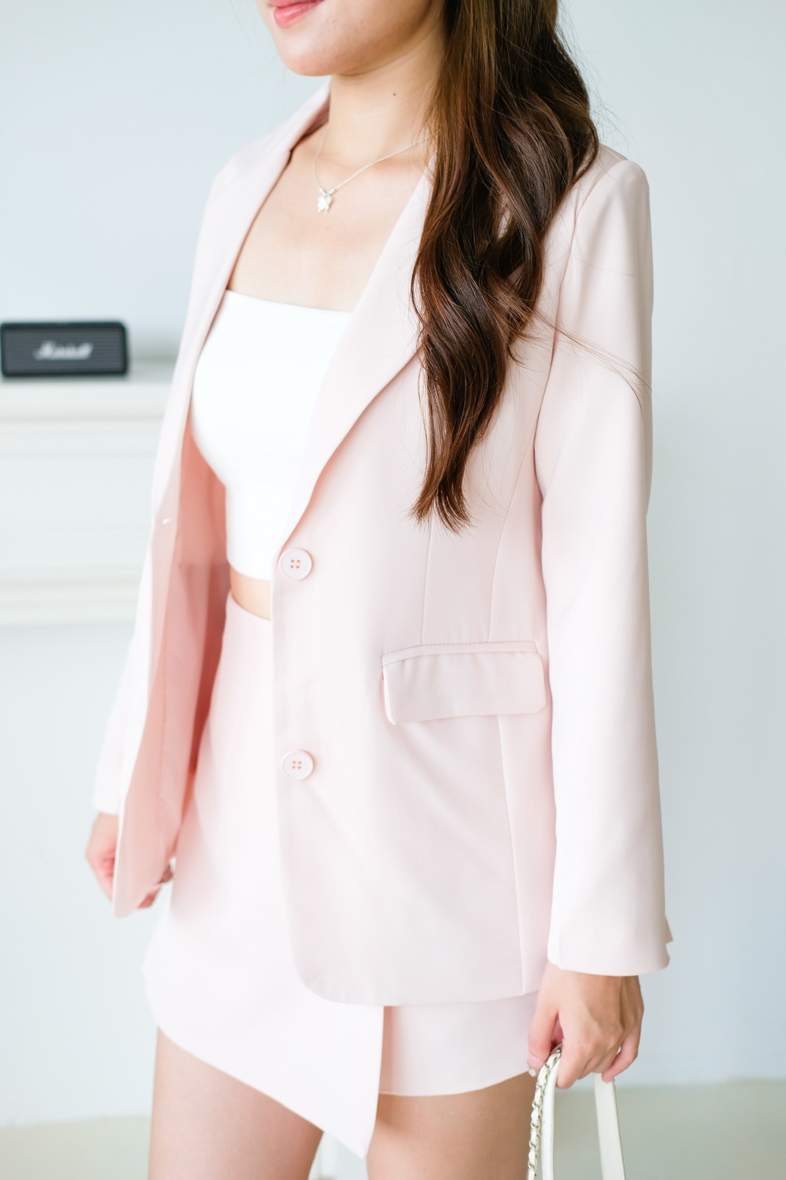 In A Meeting Collared Blazer (Pale Pink)