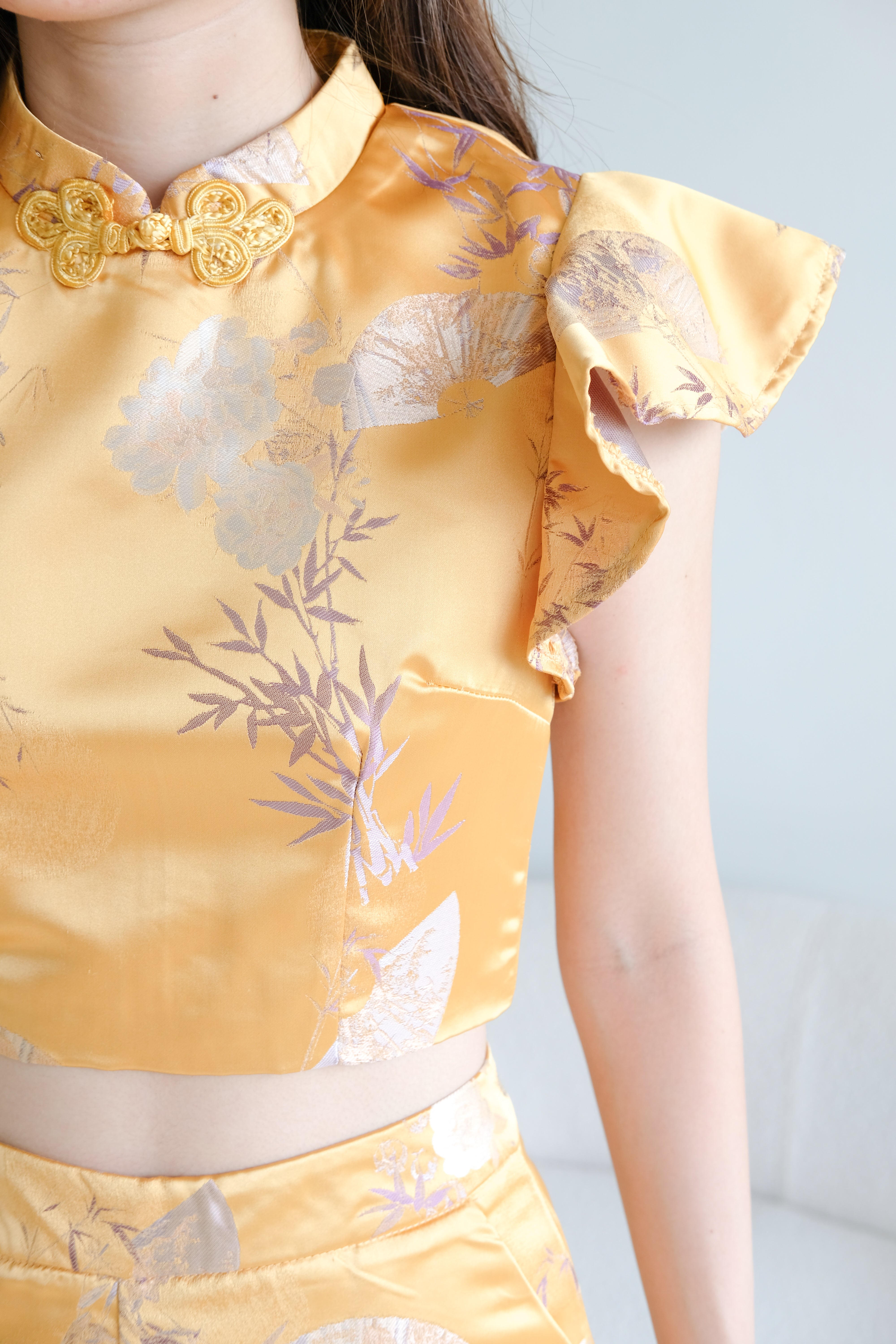 An Qi Cheongsam Set (Mustard Yellow)