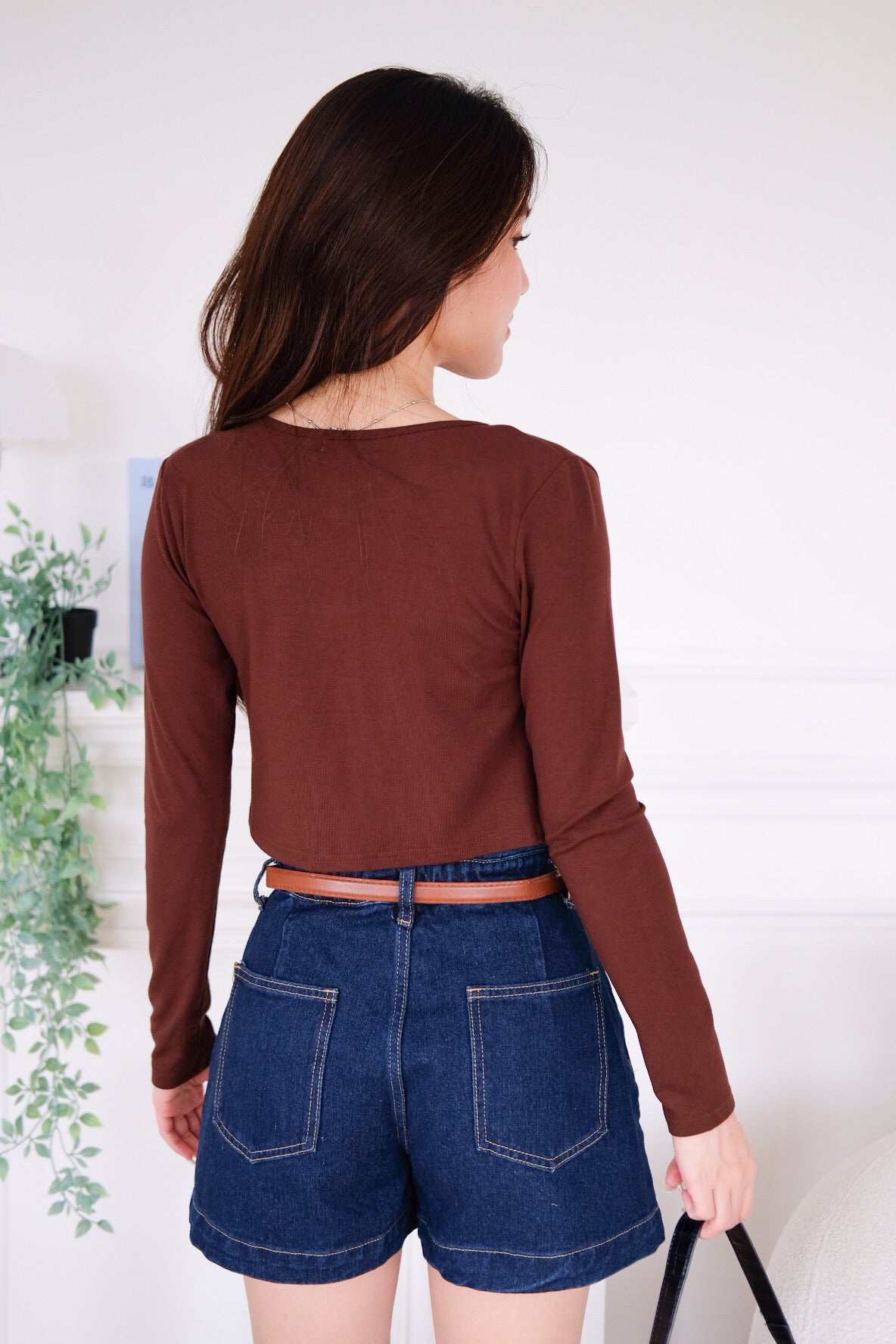 Isla Button Cardigan (Mocha)