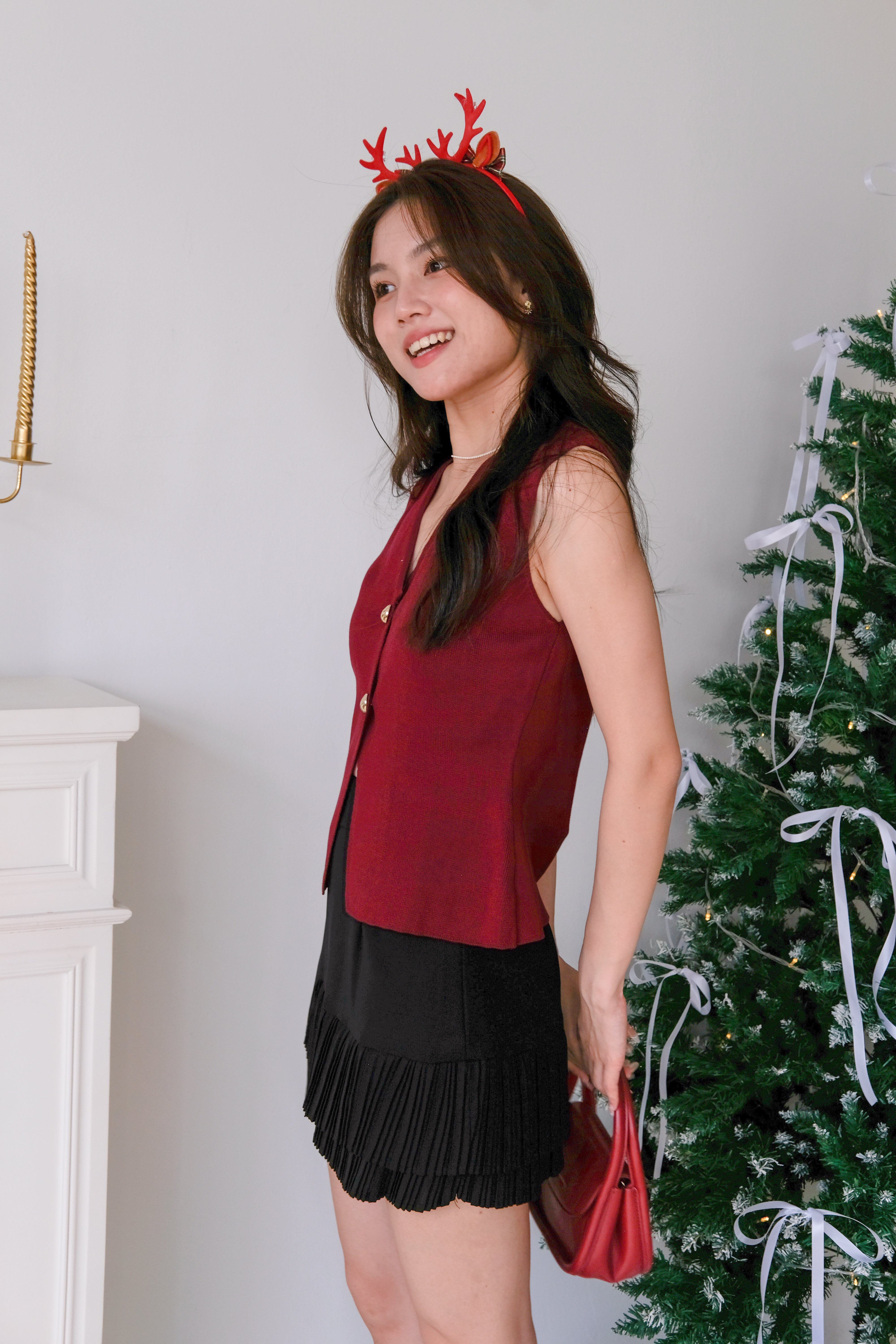 Marcia Knit Vest Top (Wine)