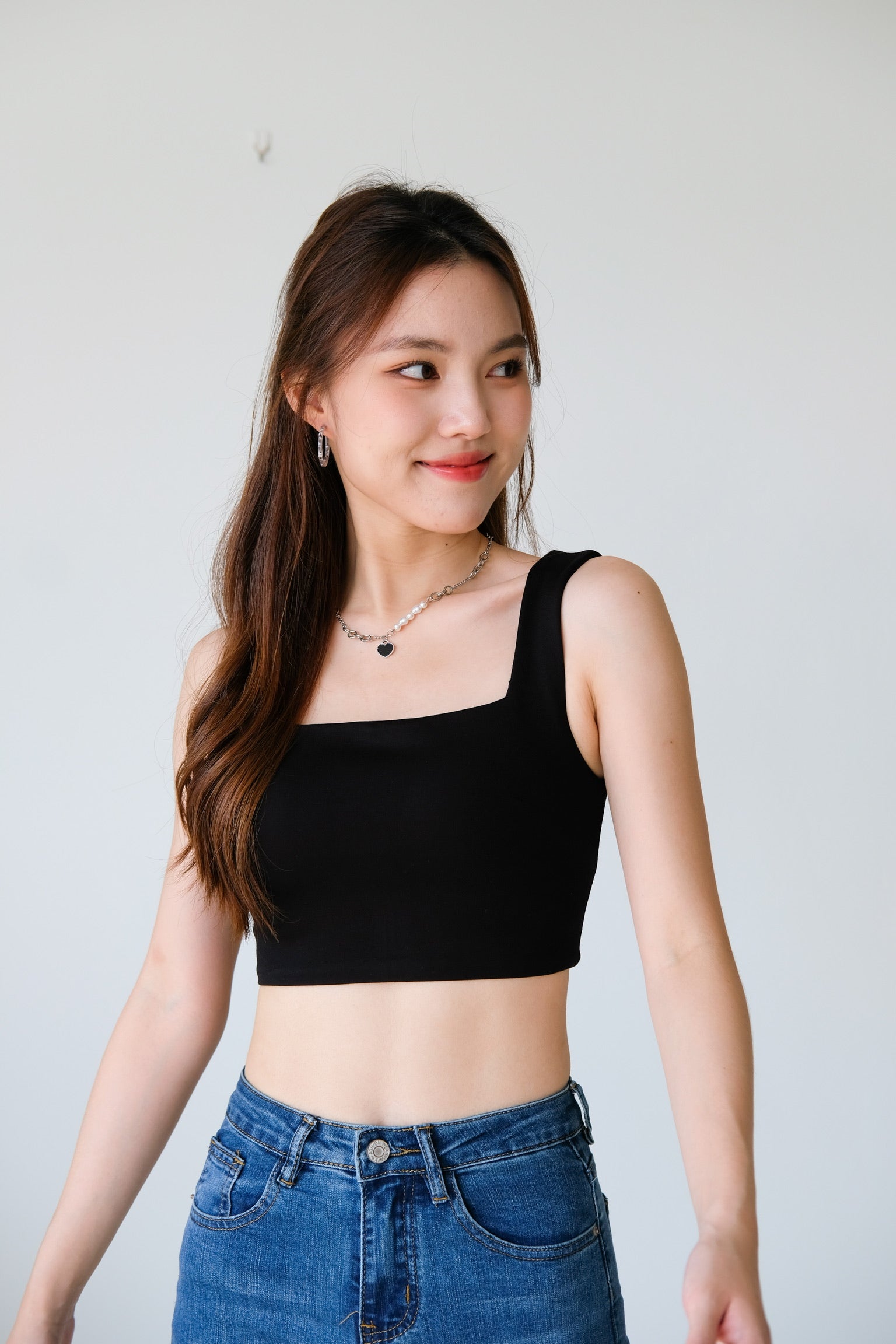 Classic Padded Cami Top (Black)