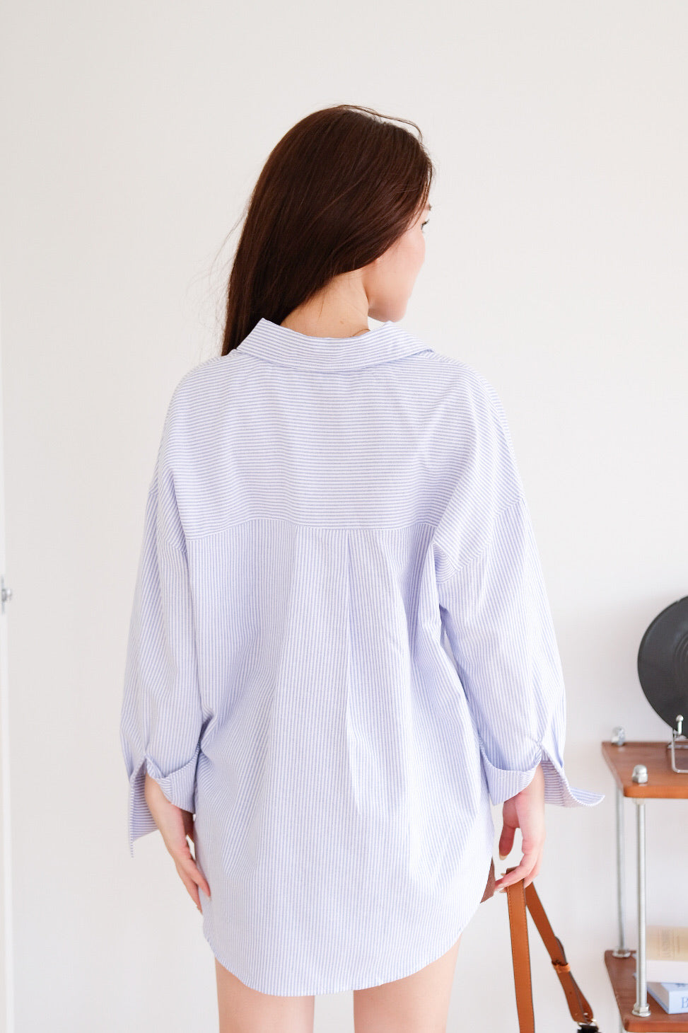 Sanford Boyfriend Shirt (Blue Stripes)