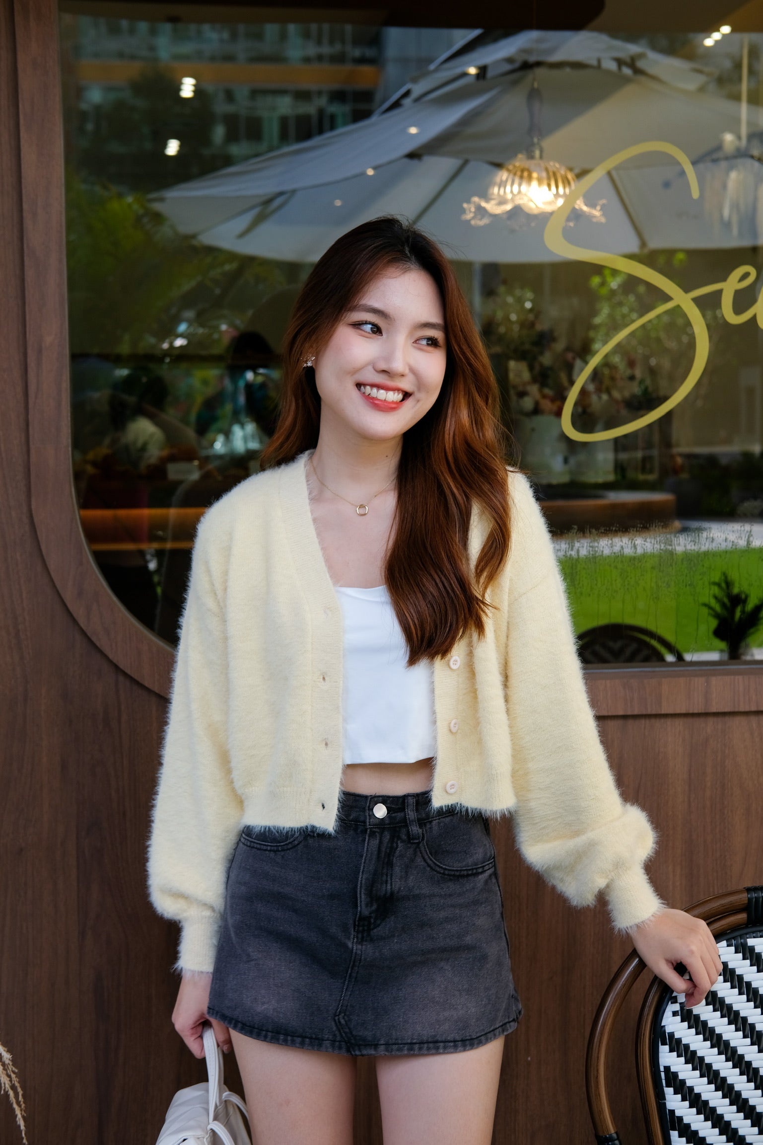 Emely Furry Outerwear (Pale Yellow)