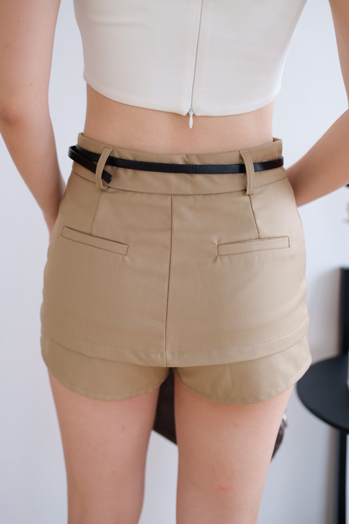 Contour Belted Skort (Khaki)