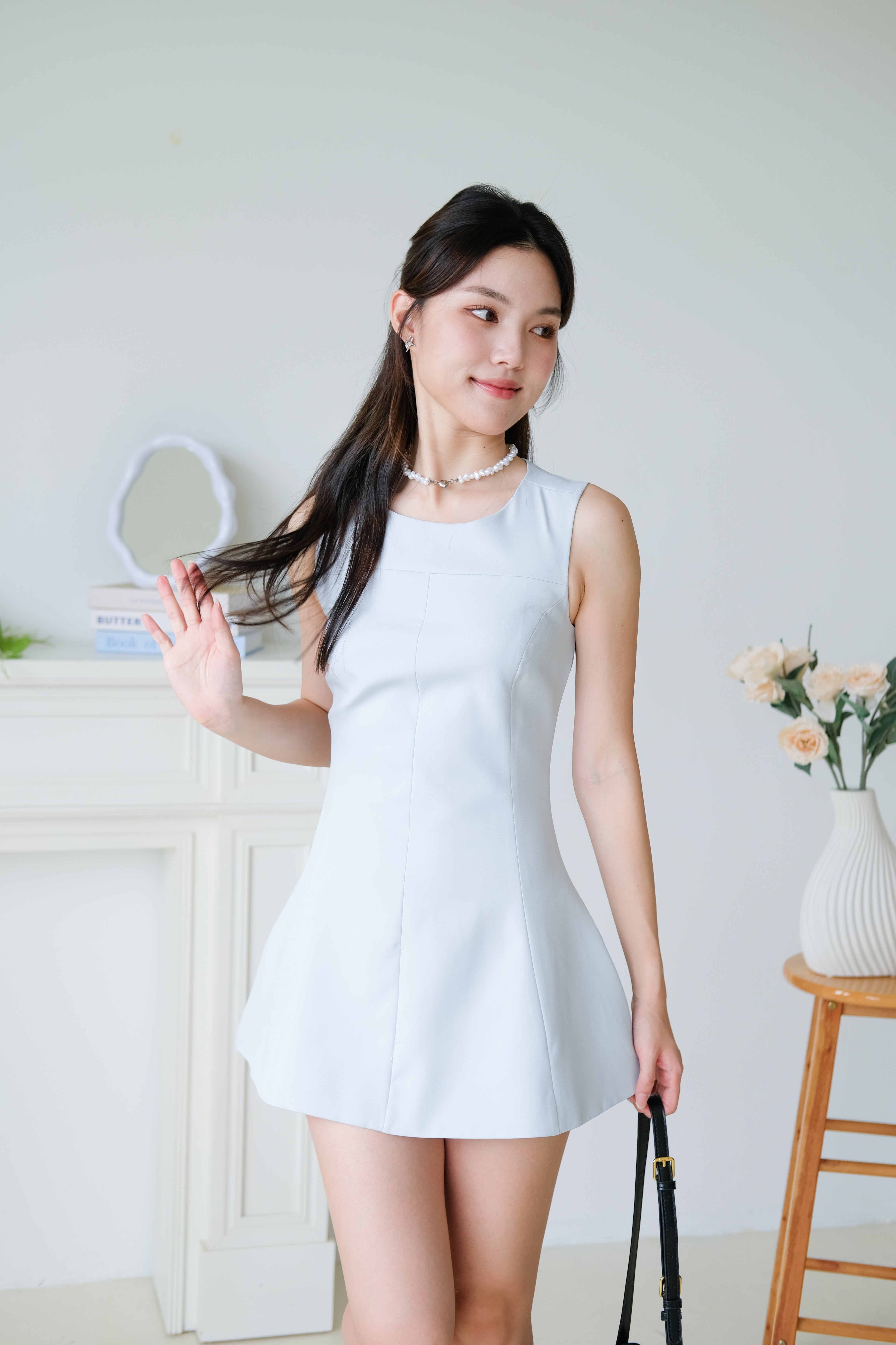 Tasya Skater Dress (Sky Blue)