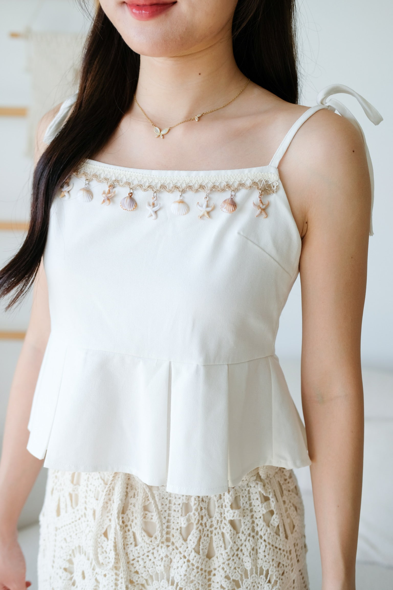 Marise Bohemian Muji Crop (White)