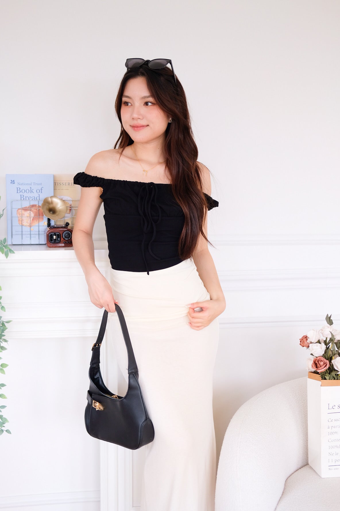 Sienna Cotton Maxi Skirt (Cream) [ ETA 26 Aug ]