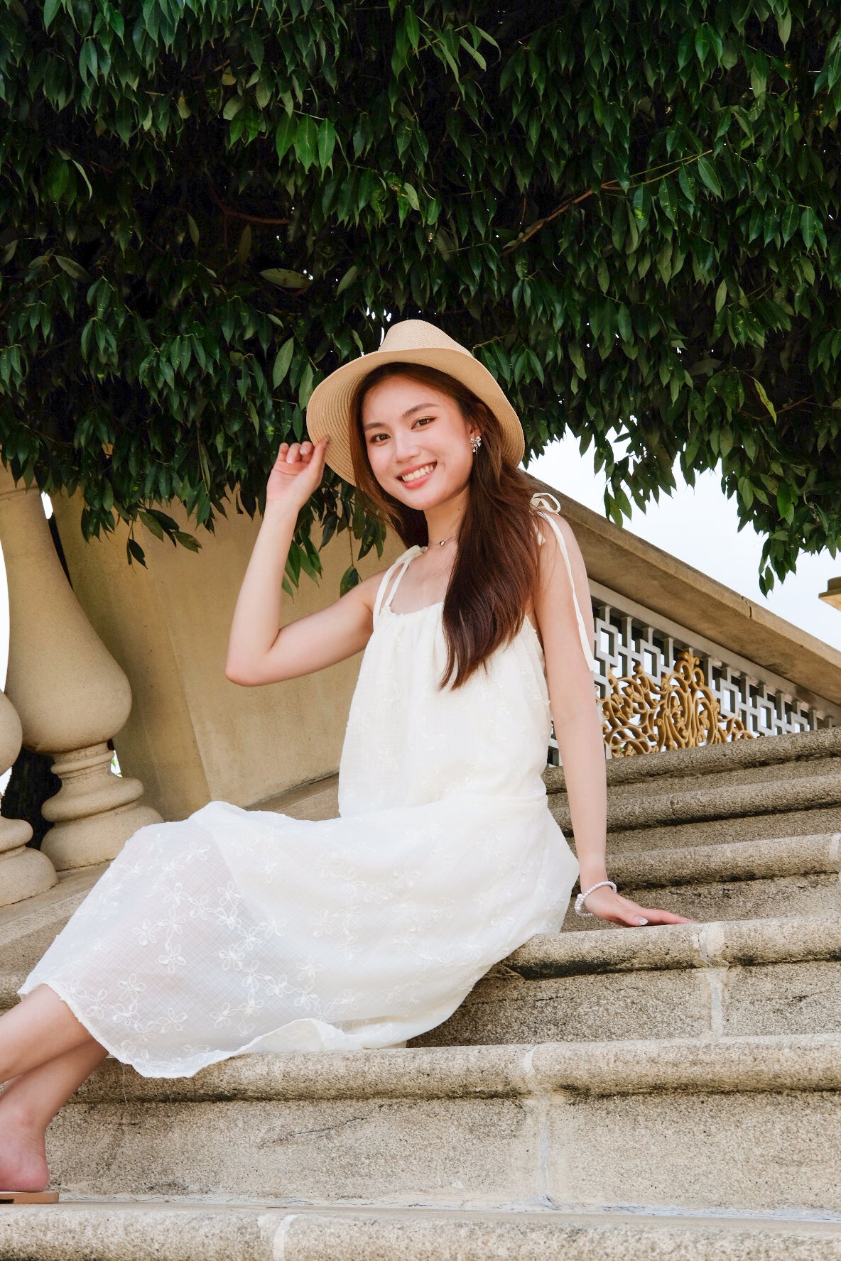 May Vacay Loose Fit Maxi Dress (Cream)