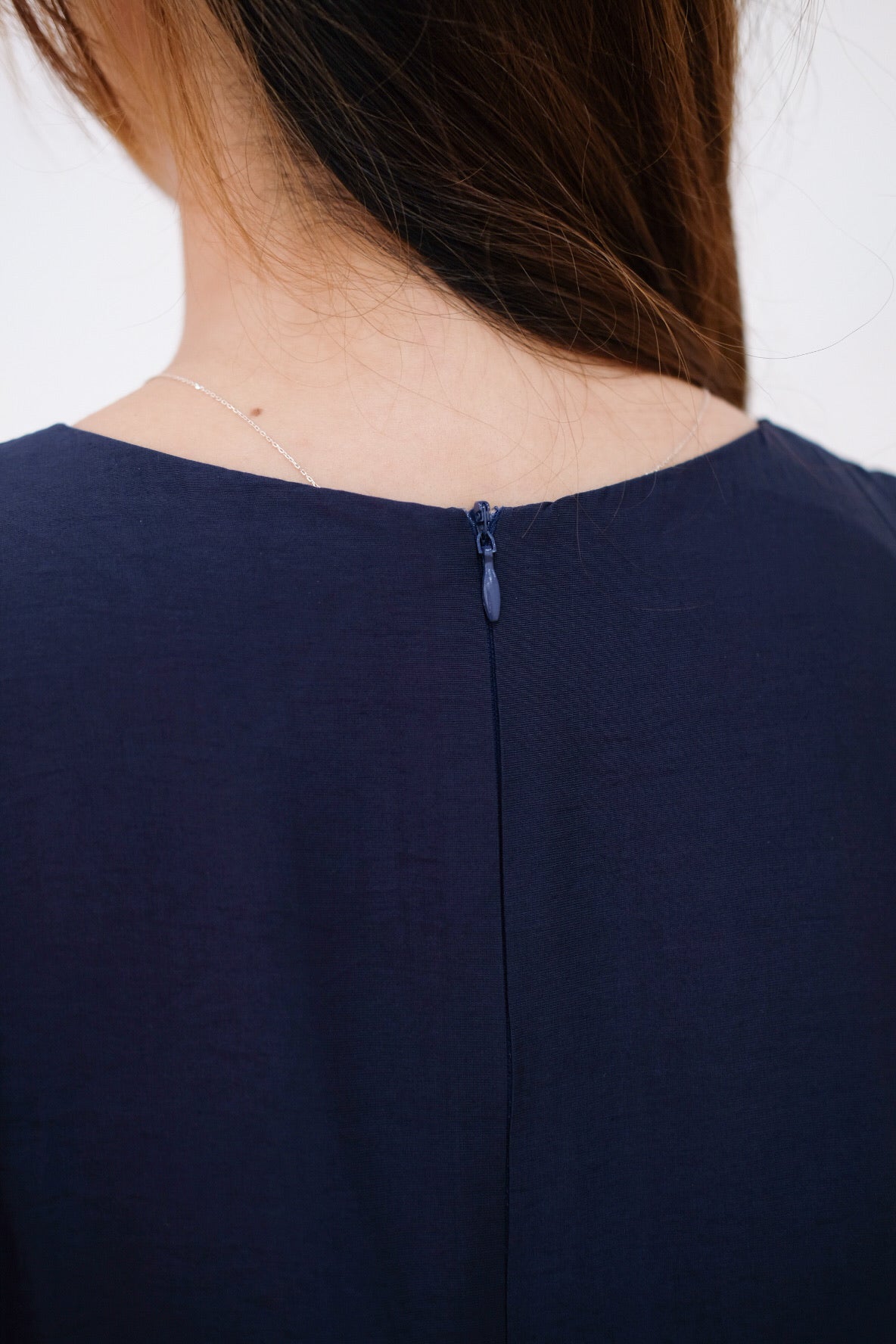 Navy Blue Bubble Hem Maxi Dress
