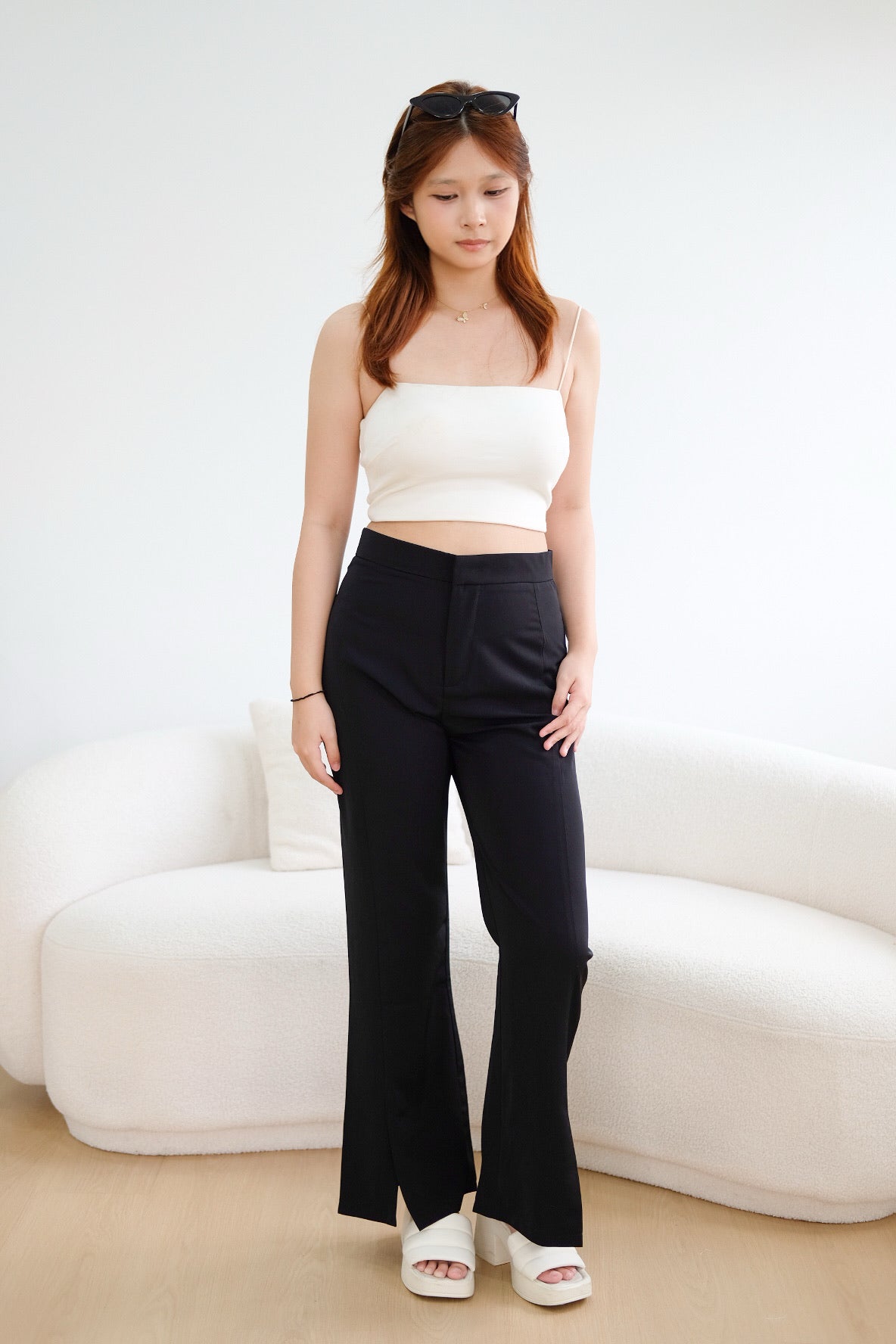 Black Tailored Flare Pants
