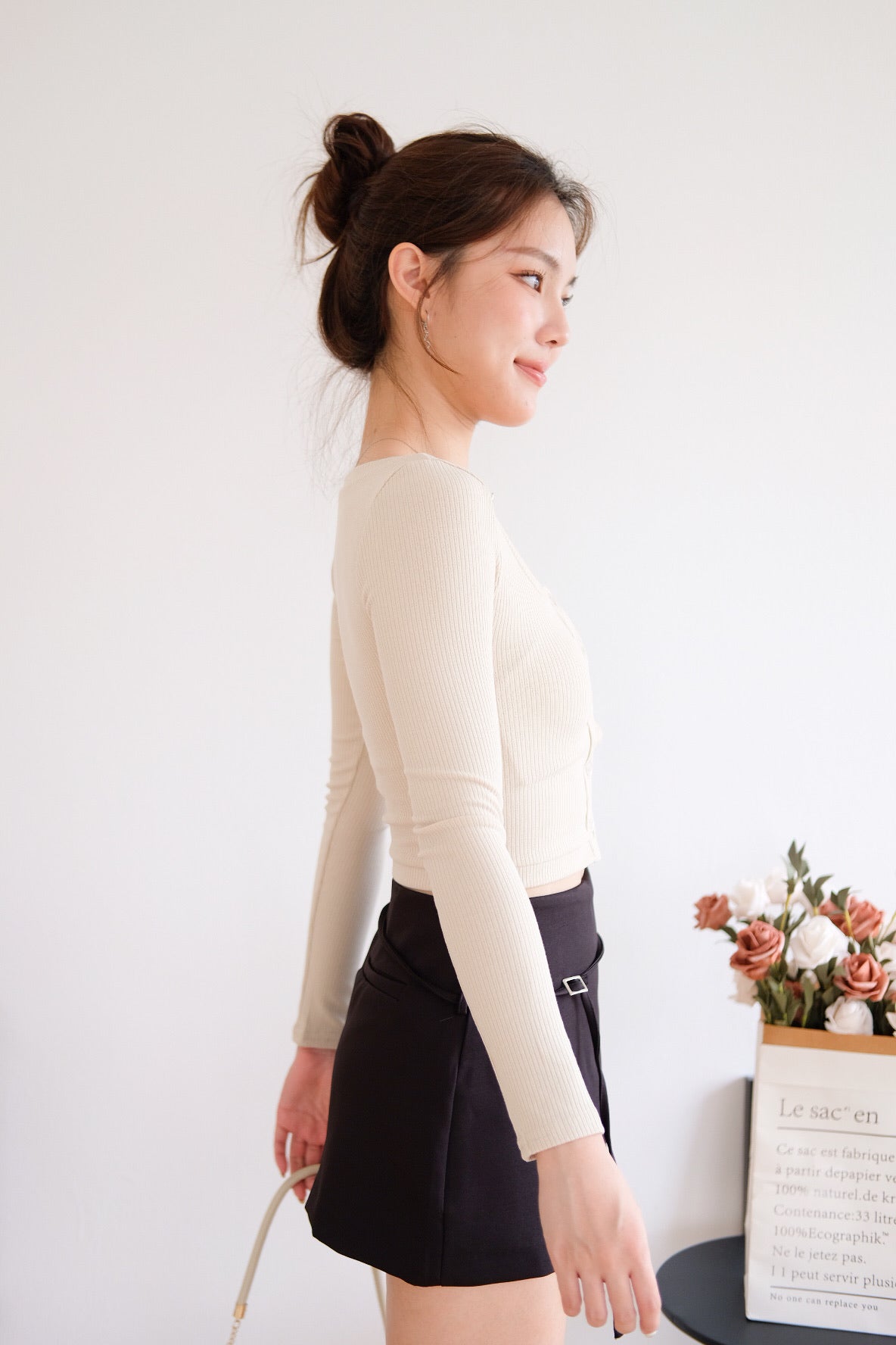Tasha Mini Belt Skort (Black)