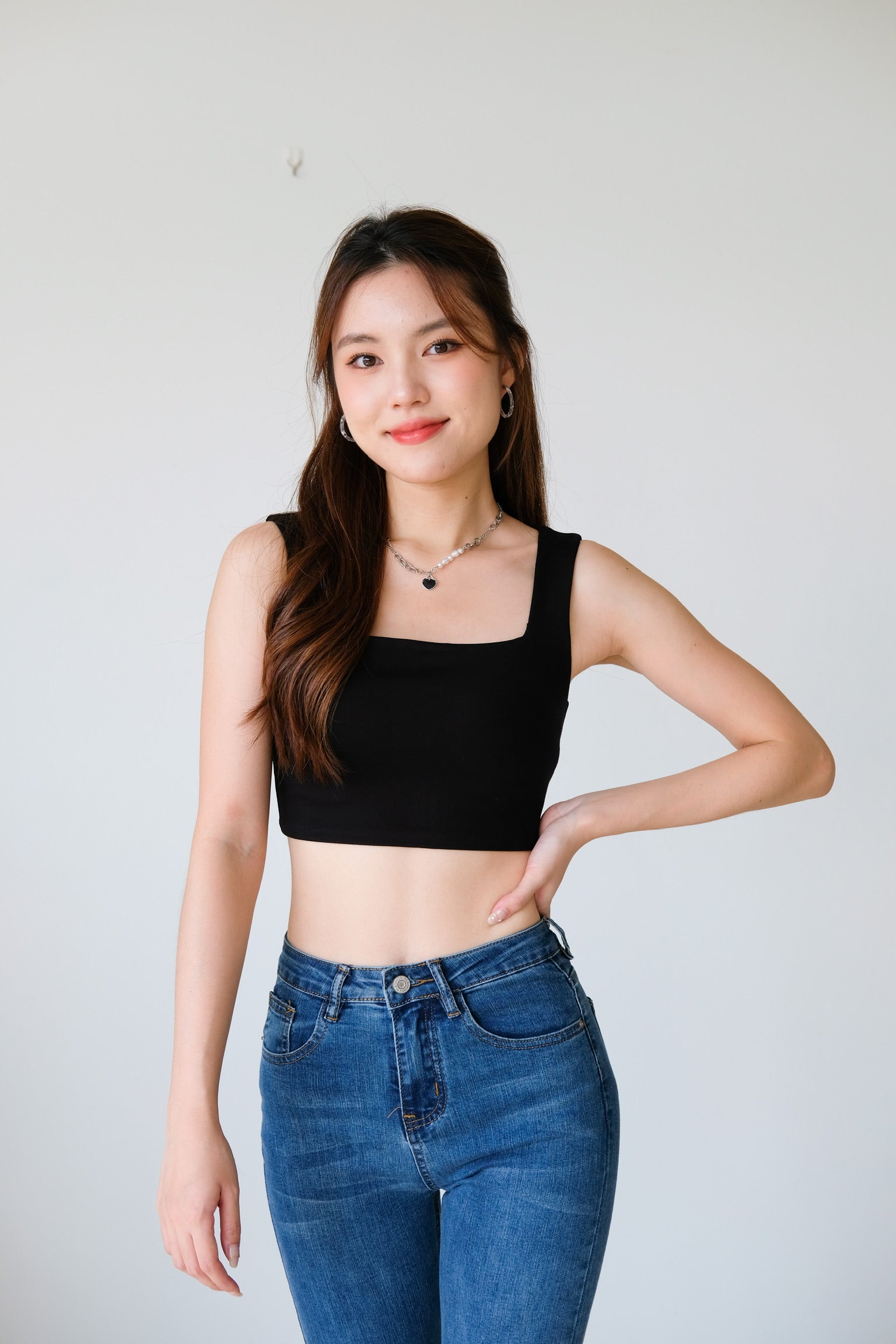 Classic Padded Cami Top (Black)