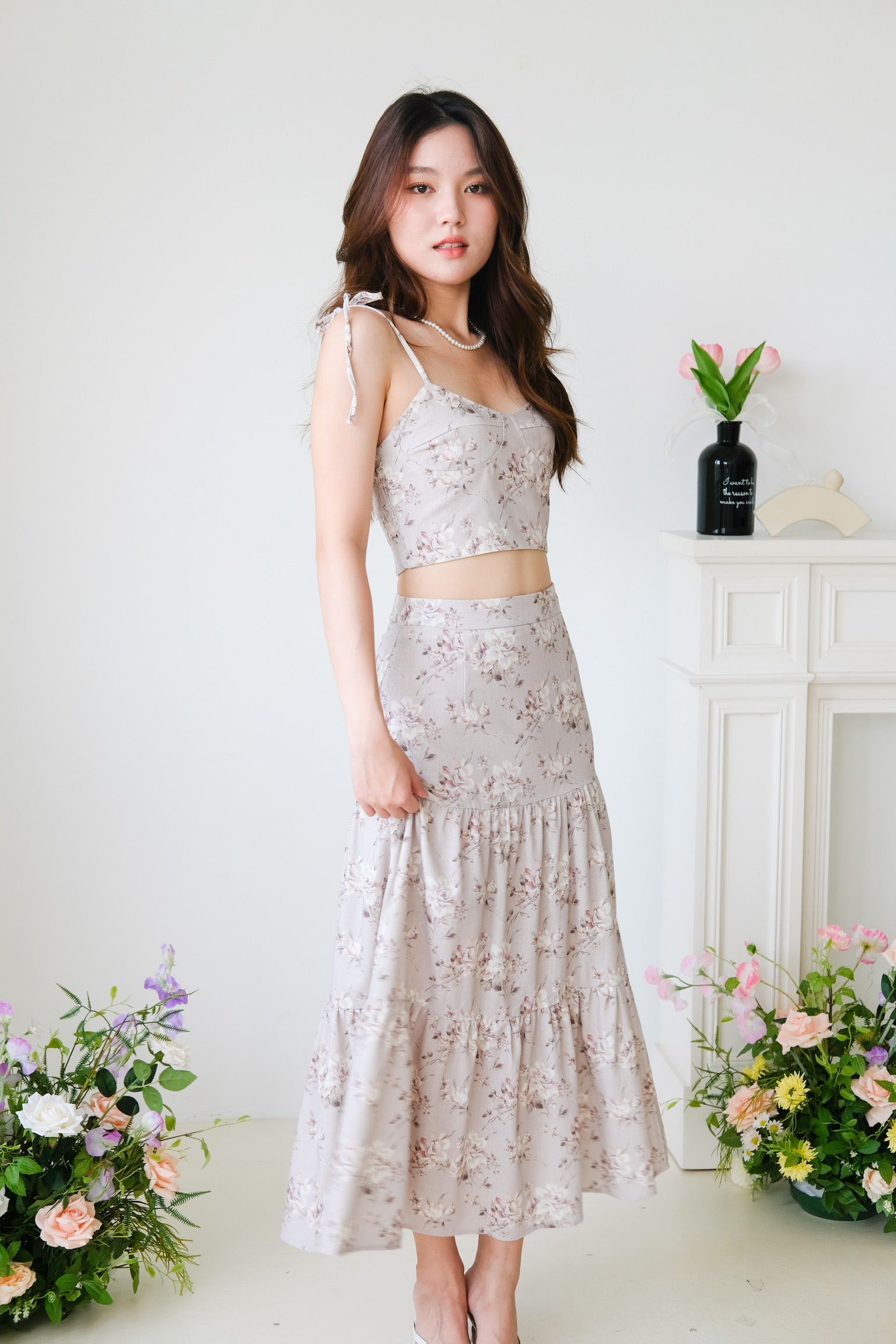 Camilla Floral Maxi Set (Lavender Haze)