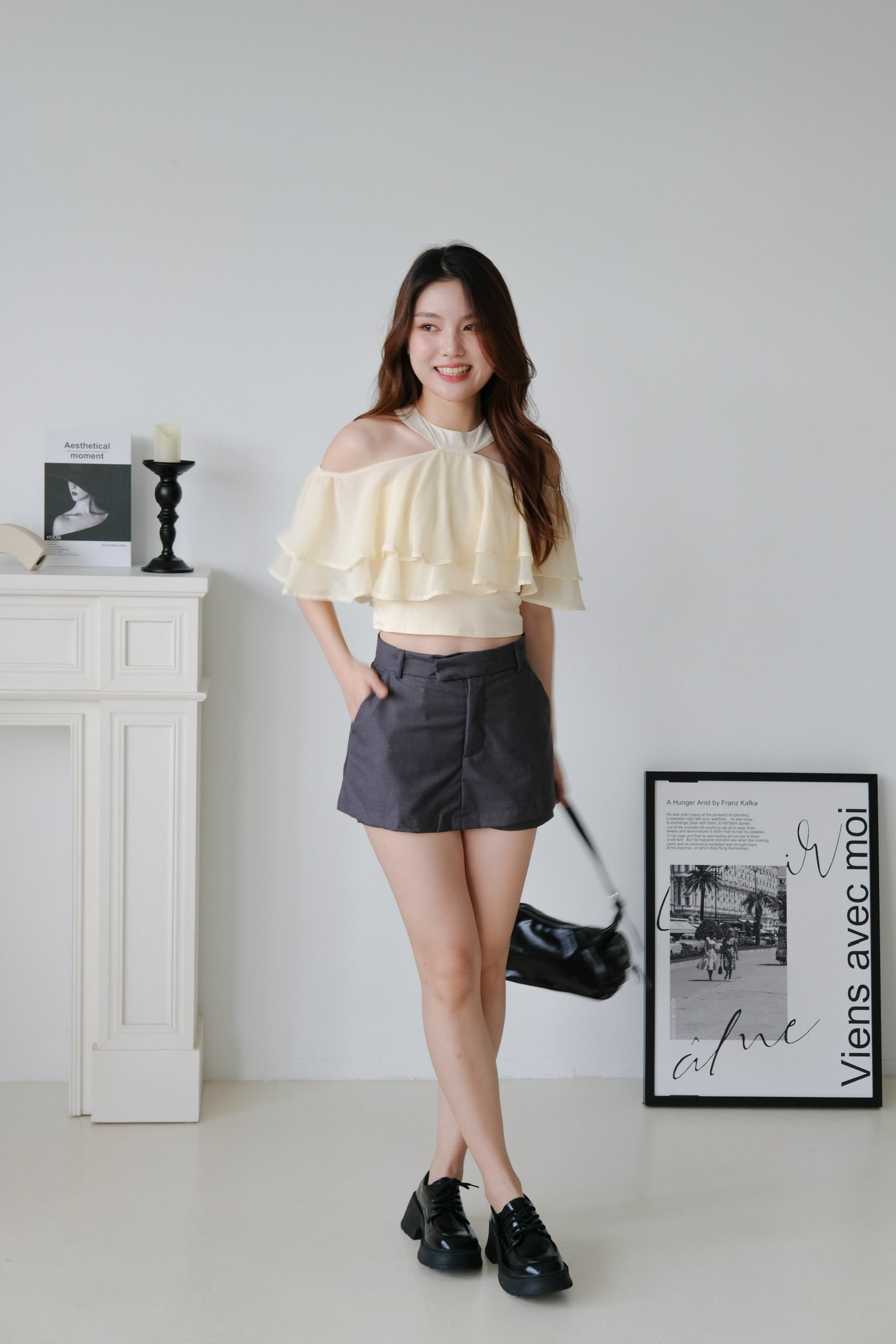 Casey Basic A Line Skort (Grey)