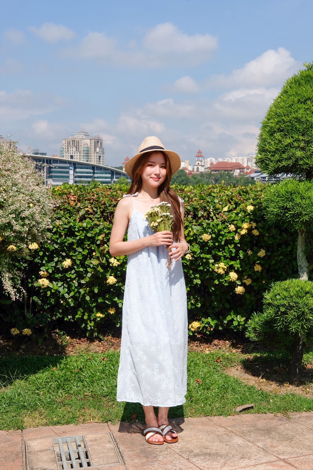 May Vacay Loose Fit Maxi Dress (Sky Blue)