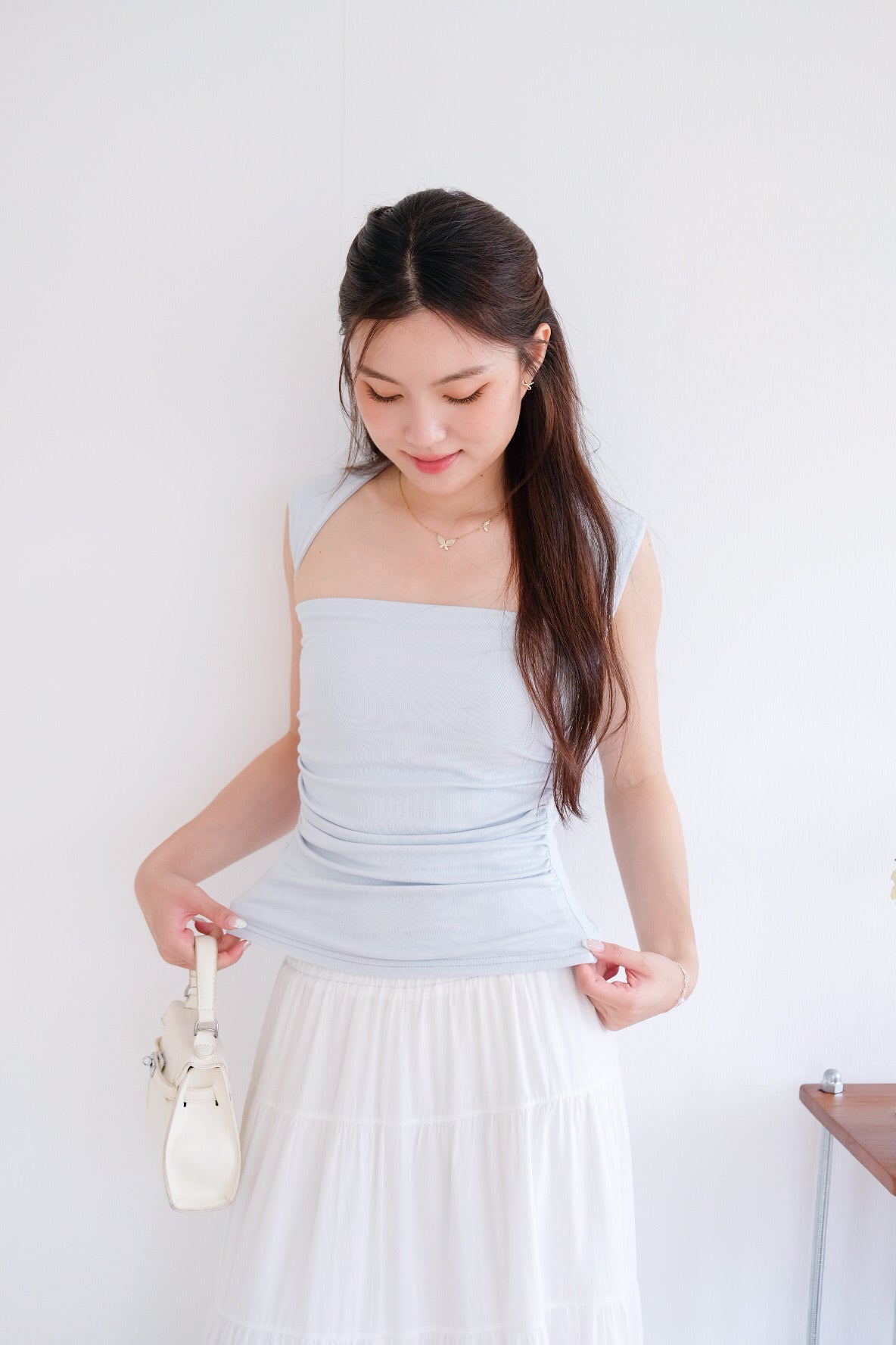 Sabrina Soft Sculpted Top (Light Blue) [ETA 9 Jul]