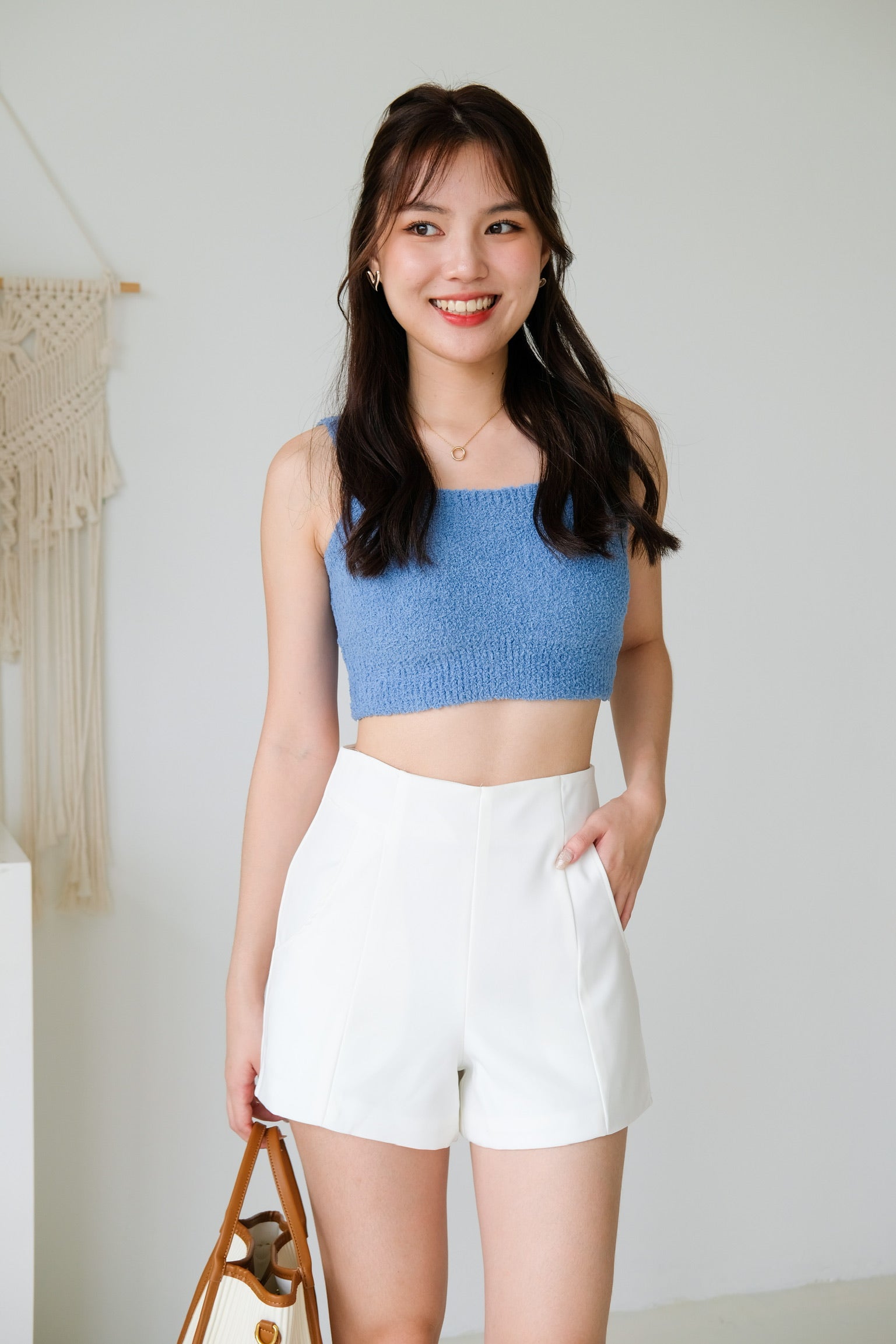 Jen Panel Shorts (White)