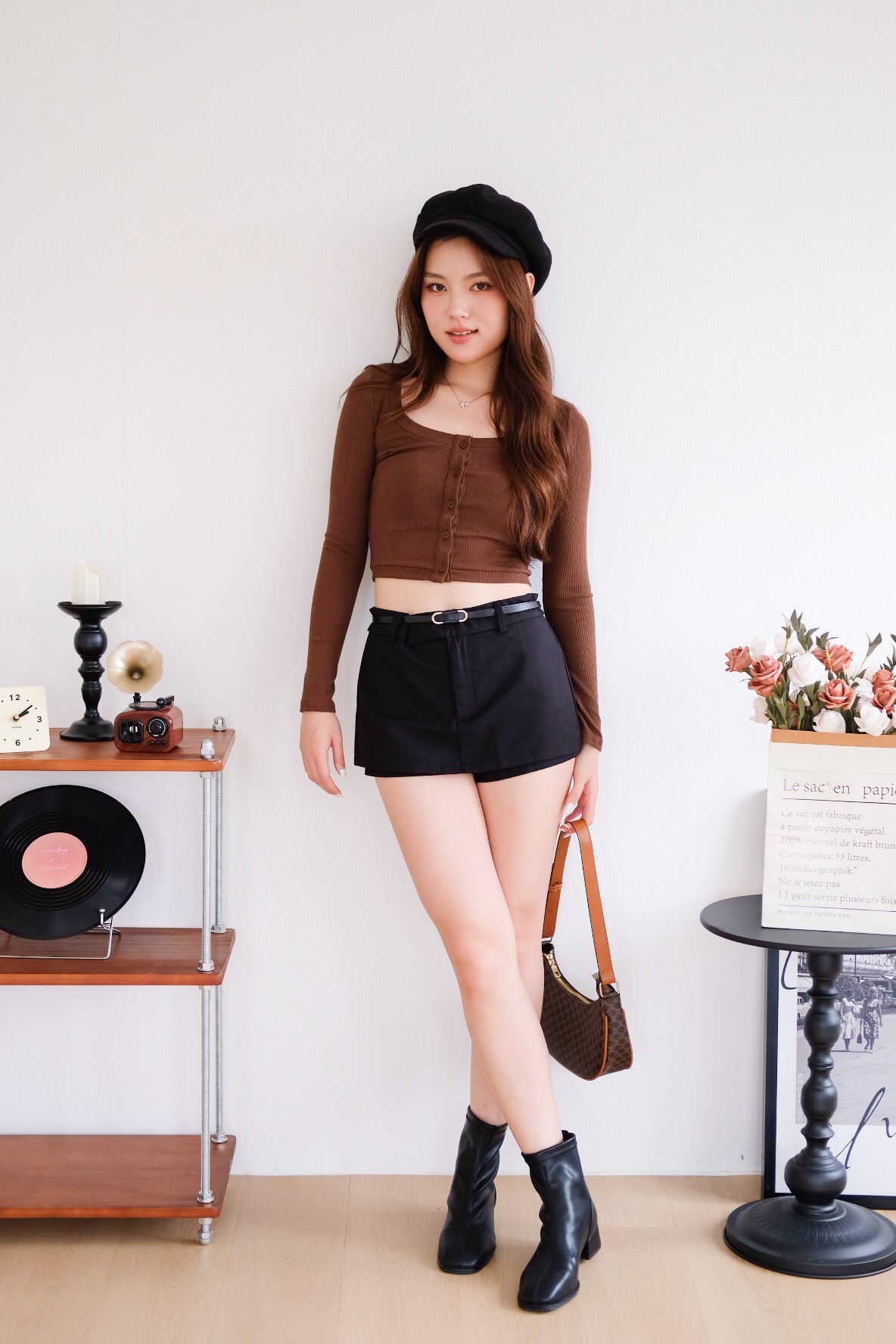Contour Belted Skort (Black)