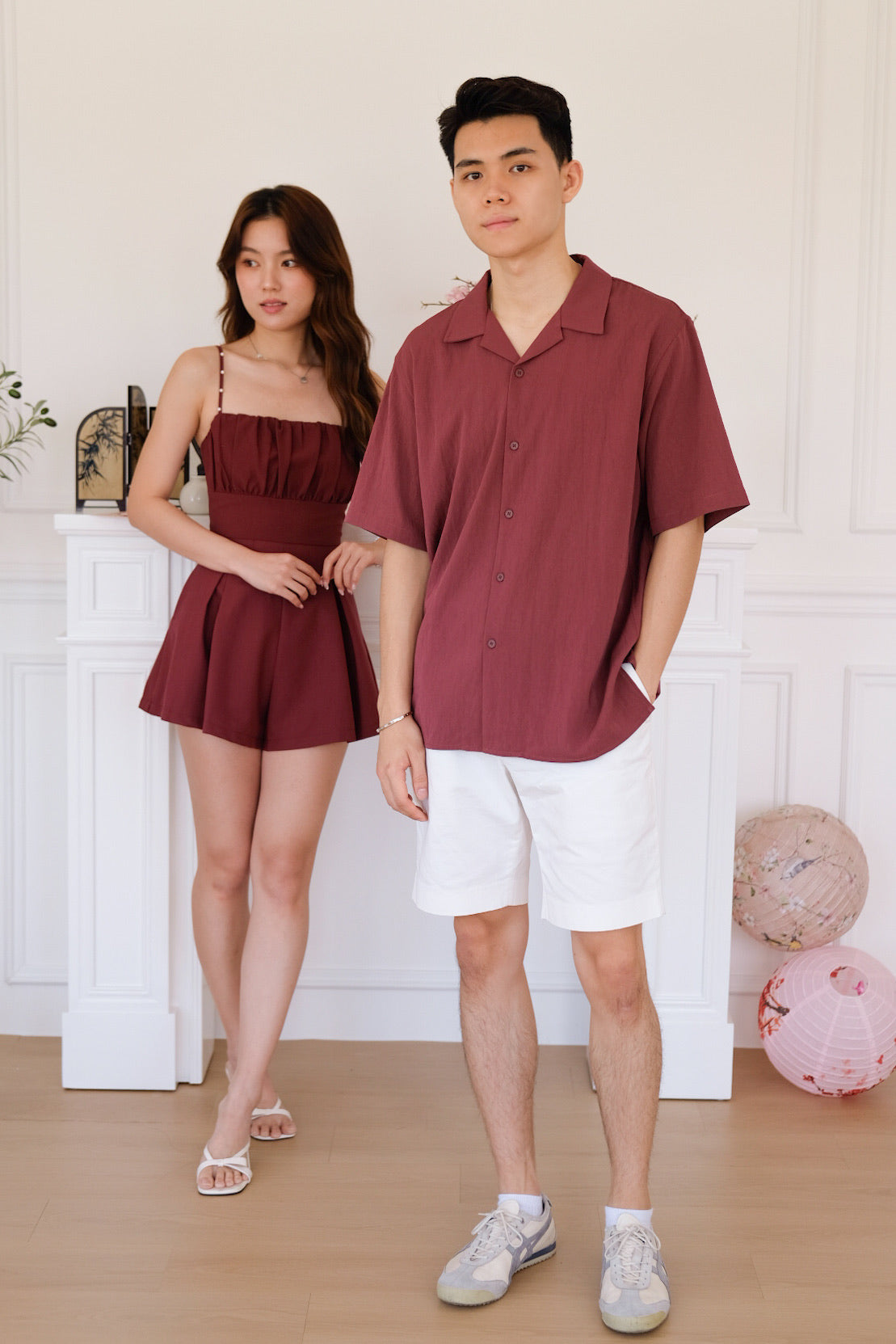 Marcus Collared Button Shirt (Wine)