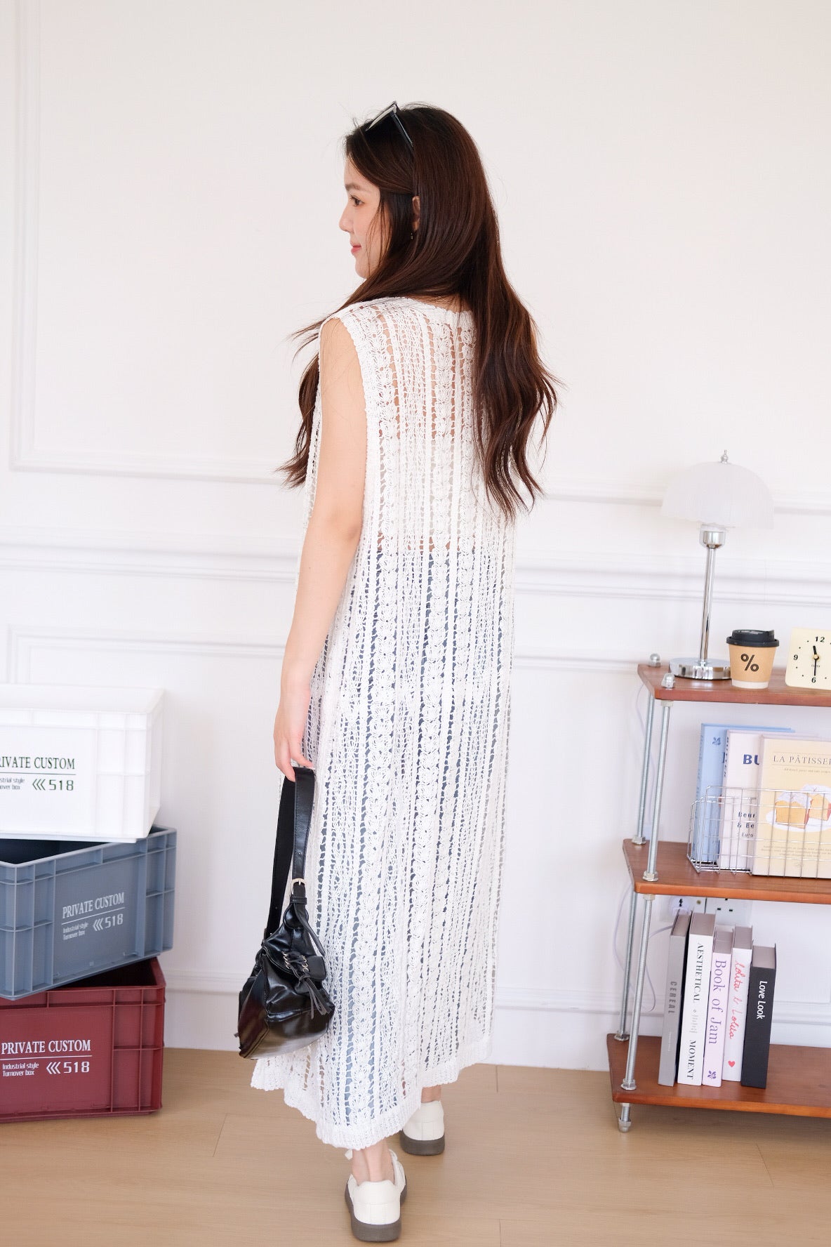 Romania Crochet Maxi Outerwear (White)