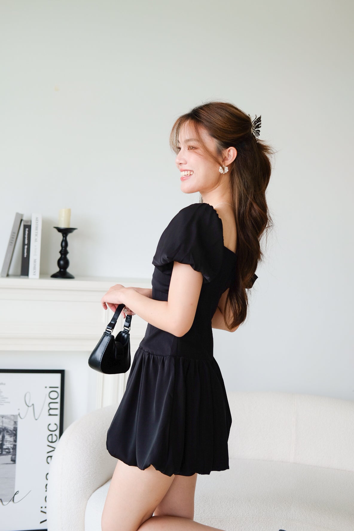 Lucy Sweetheart Bubble Dress (Black)
