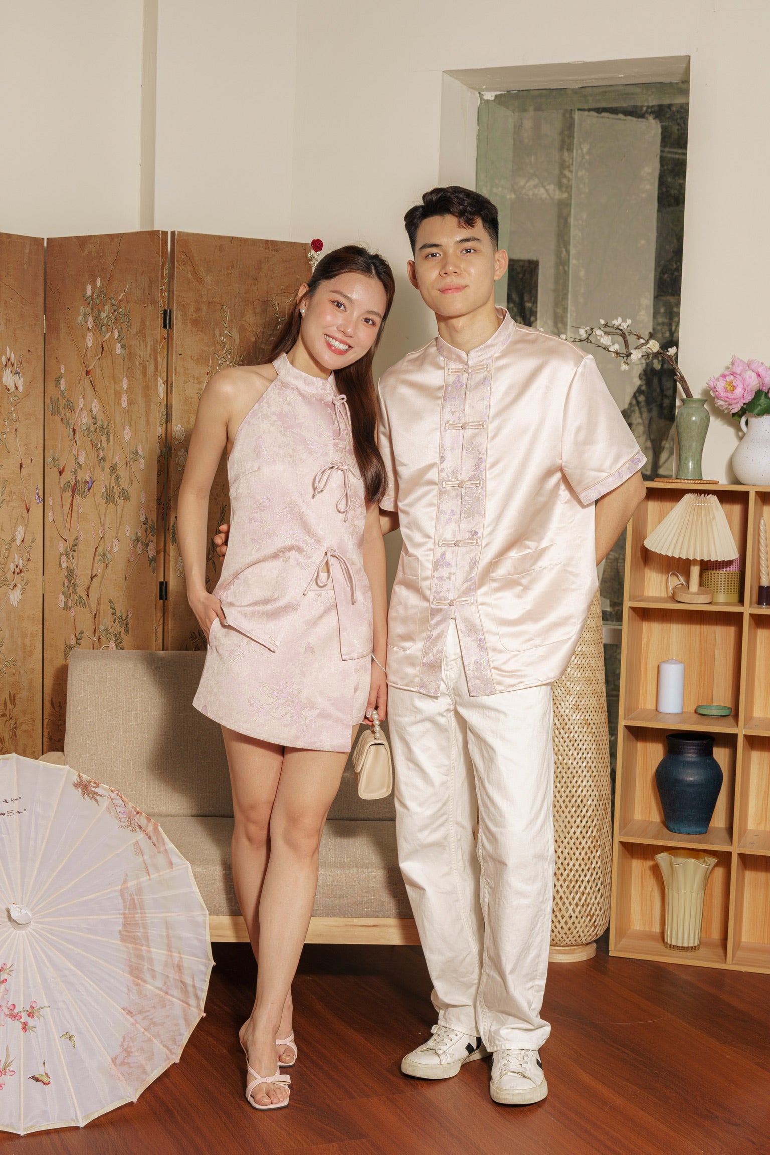 [ETA 26-31 Jan] 情有独钟 Only You Halter Ribbon Cheongsam Top (Lilac)