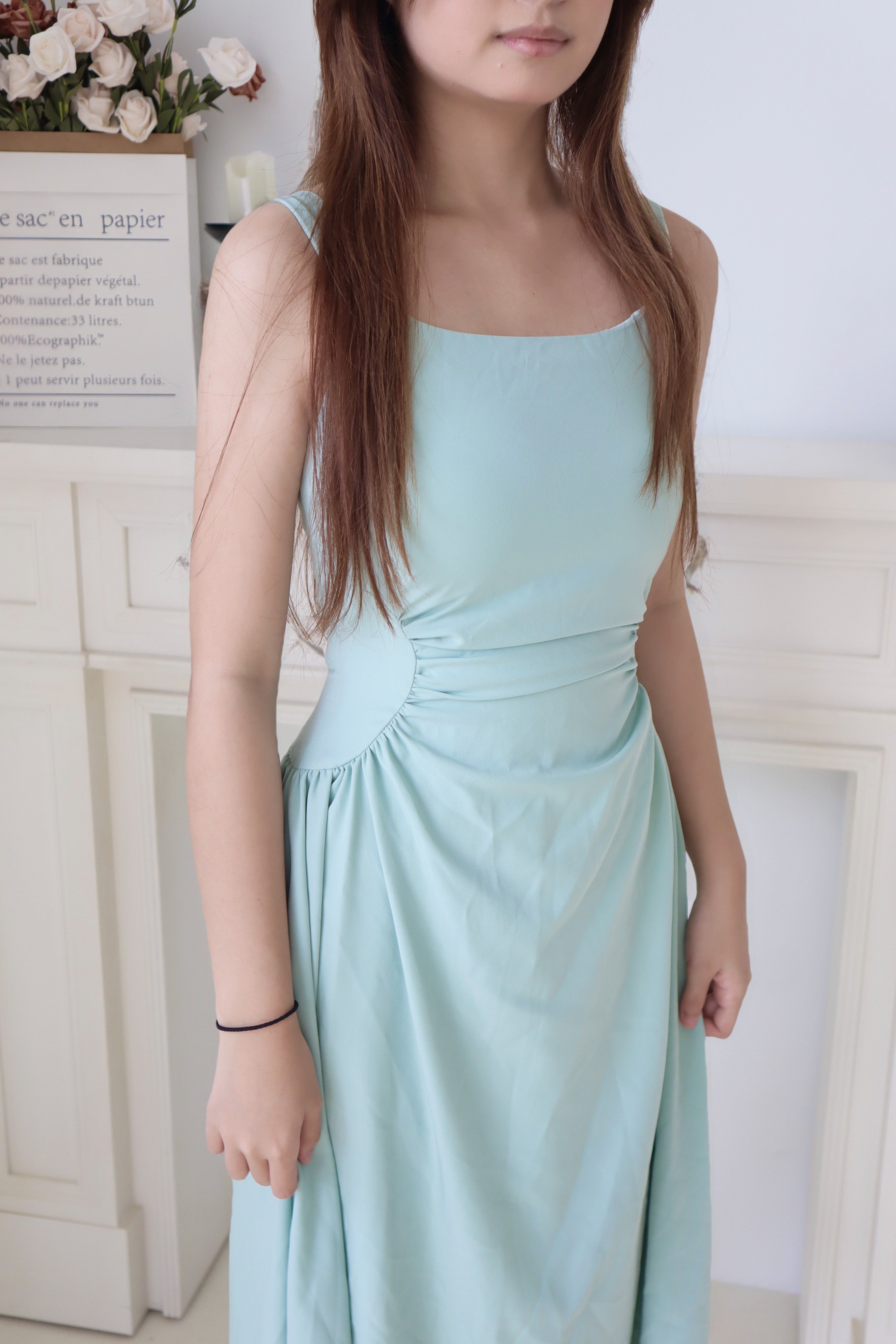 Mint Green Strap Maxi Dress