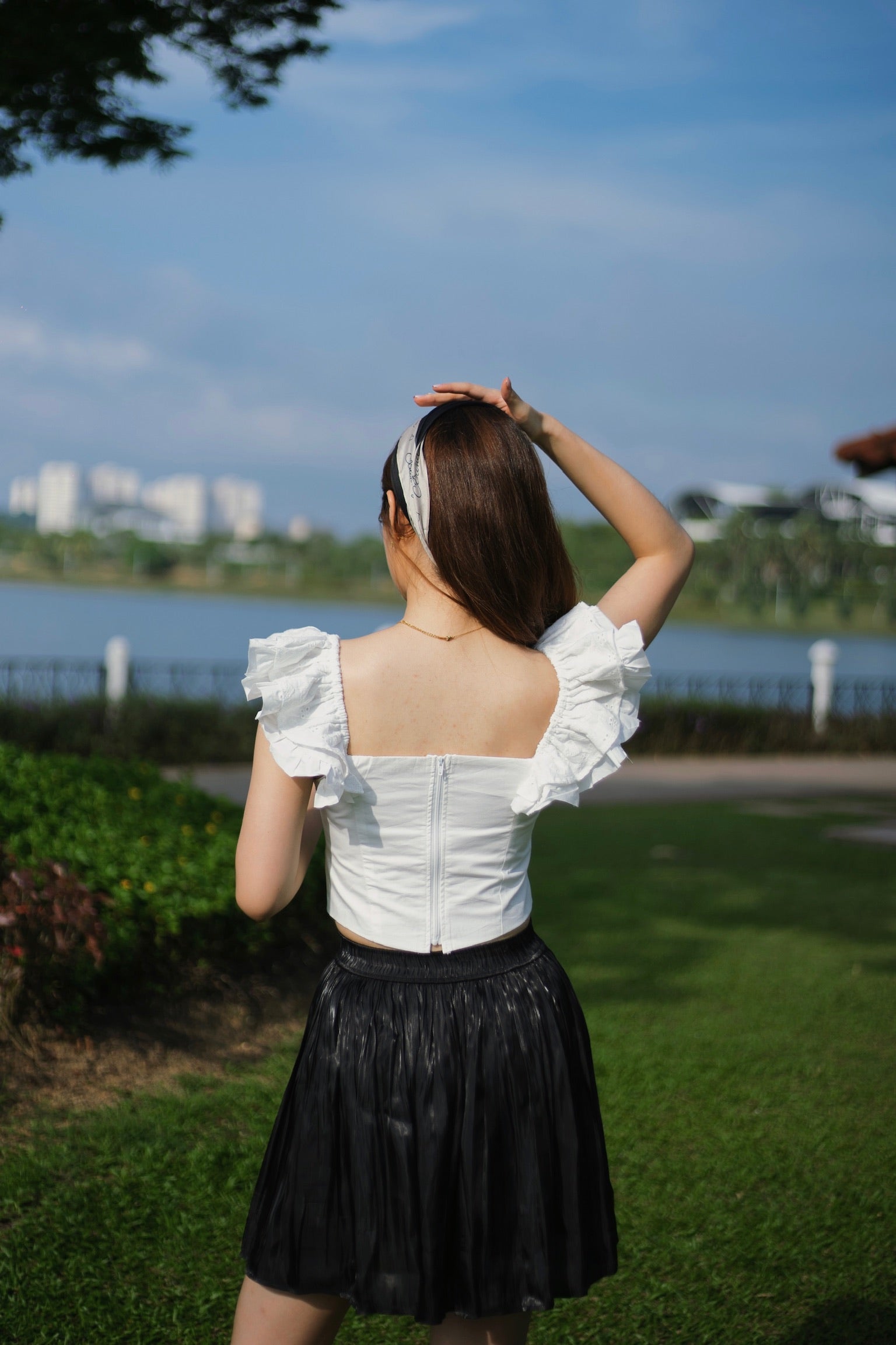 Amabel Pleated Skirt (Black)