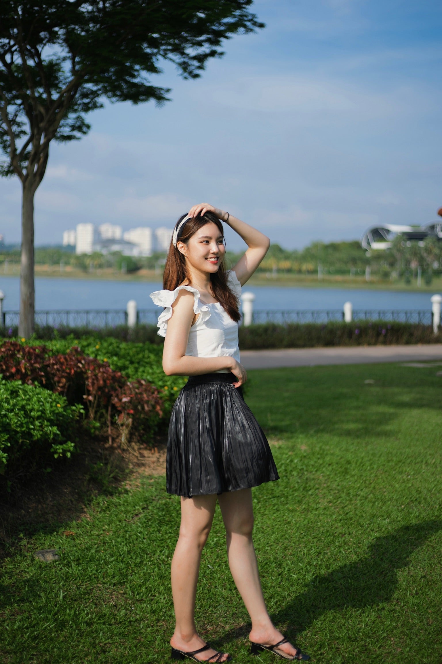 Amabel Pleated Skirt (Black)