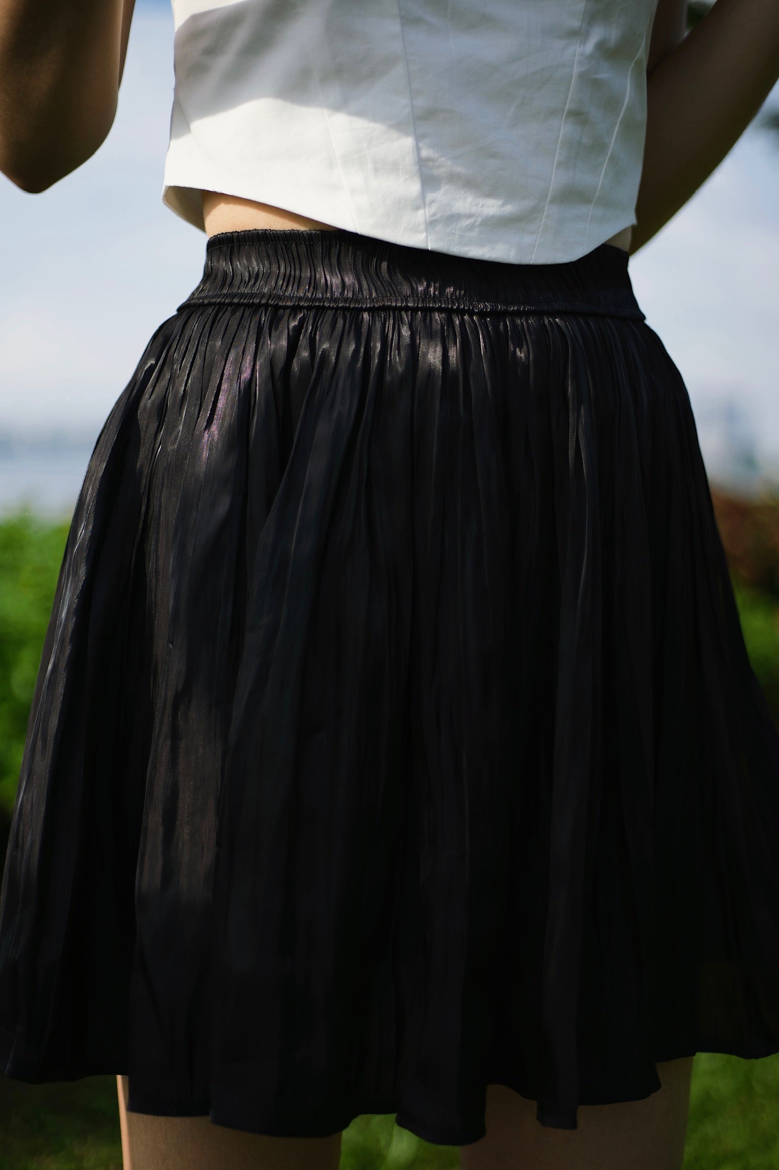 Amabel Pleated Skirt (Black)