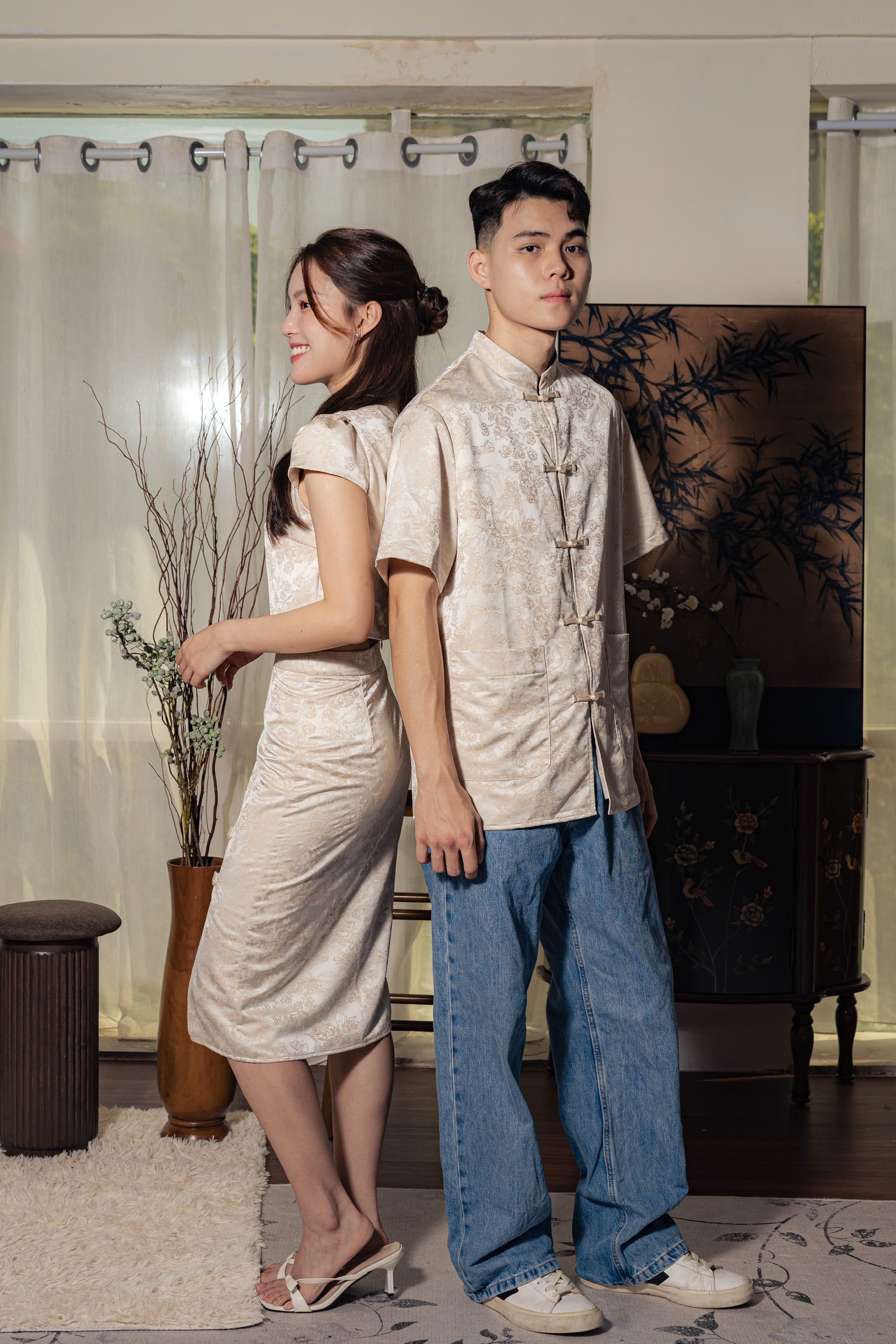 [ETA 26-31 Jan] 冰清玉洁 Jade Midi Slit Skirt (Beige Cream)